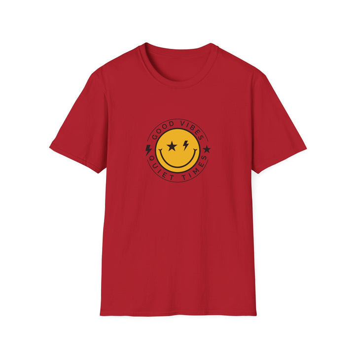 Good Vibes Unisex T-Shirt Casual Tee Gift for Friends Summer Style Fun and Relaxed Attire Positive Only - Cherry Red / S