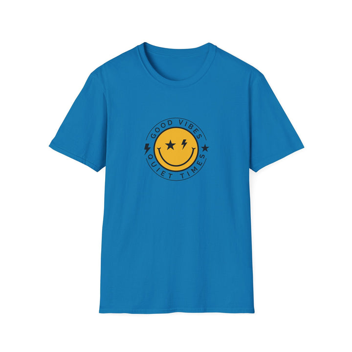 Good Vibes Unisex T-Shirt Casual Tee Gift for Friends Summer Style Fun and Relaxed Attire Positive Only - Sapphire / S