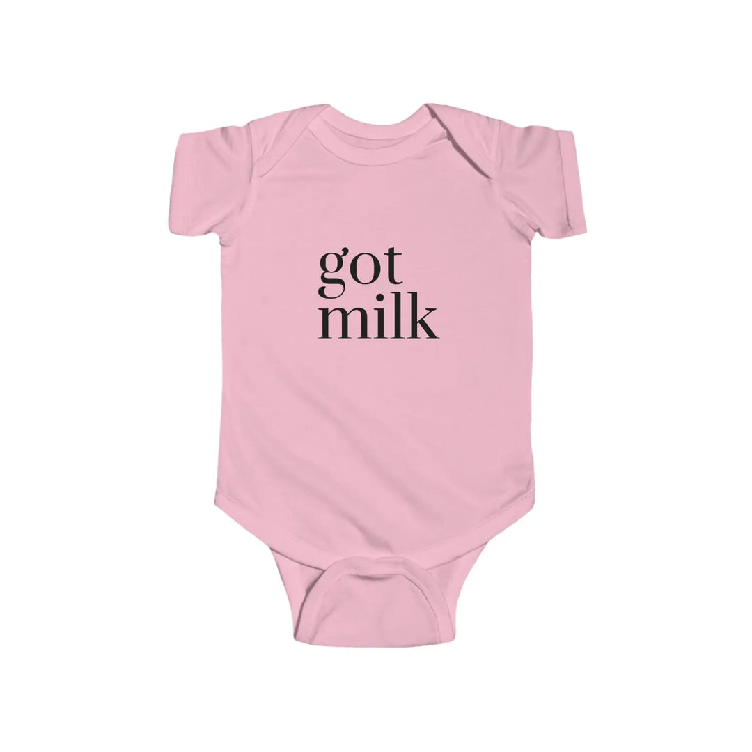 Got Milk? Infant Bodysuit Cute Baby Outfit Funny Shower Gift Newborn Clothes Summer Wear Unique Apparel - Pink / NB