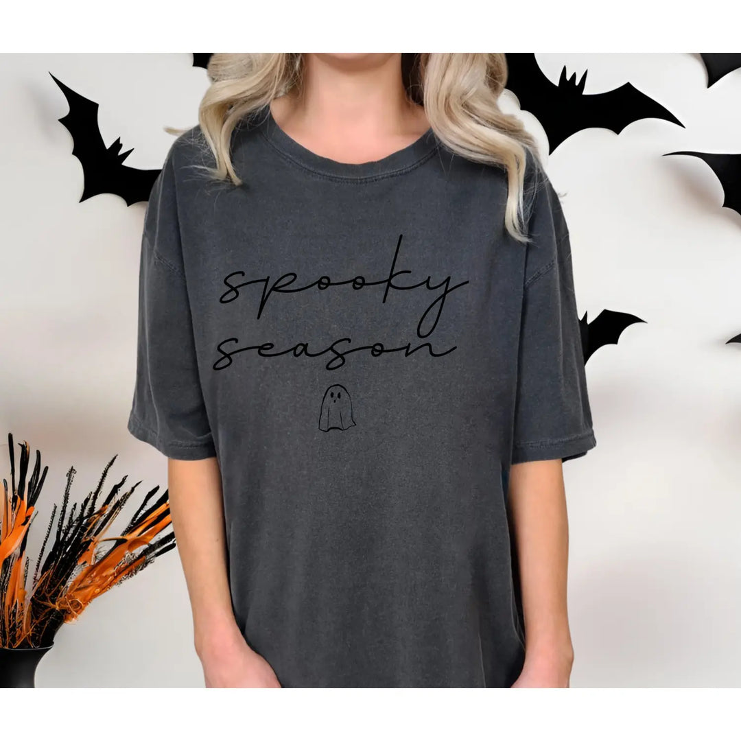 Halloween Ghost T Shirt Spooky Graphic Tee Fun Fall Cute Costume Top Unisex Outfit