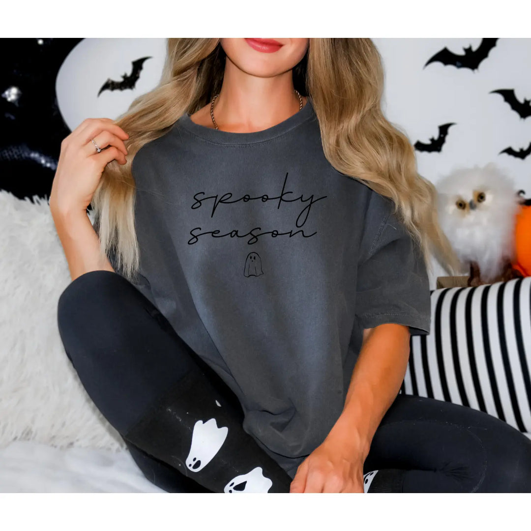 Halloween Ghost T Shirt Spooky Graphic Tee Fun Fall Cute Costume Top Unisex Outfit
