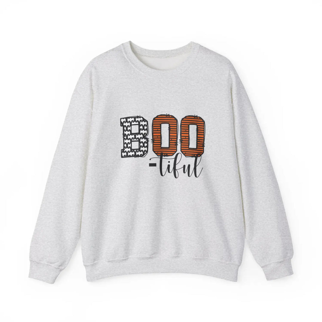 Halloween Unisex Crew Sweatshirt Cozy Boo Pullover Spooky Season Apparel Fall Fashion Gift for Lovers - Ash / S