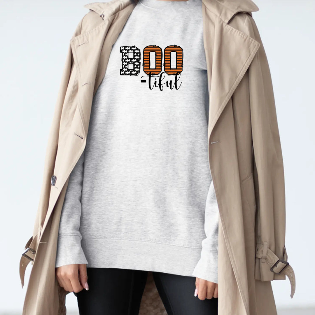 Halloween Unisex Crew Sweatshirt Cozy Boo Pullover Spooky Season Apparel Fall Fashion Gift for Lovers