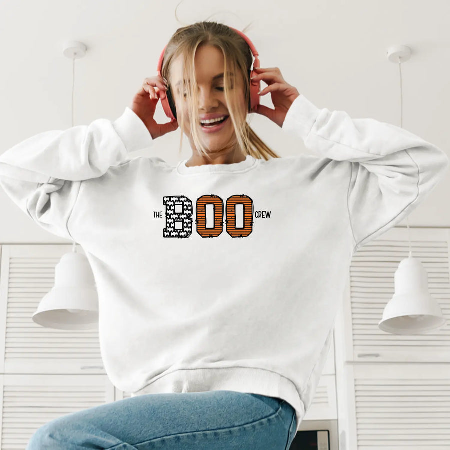 Halloween Unisex Crew Sweatshirt Cozy Boo Pullover Spooky Season Apparel Fall Fashion Gift for Lovers
