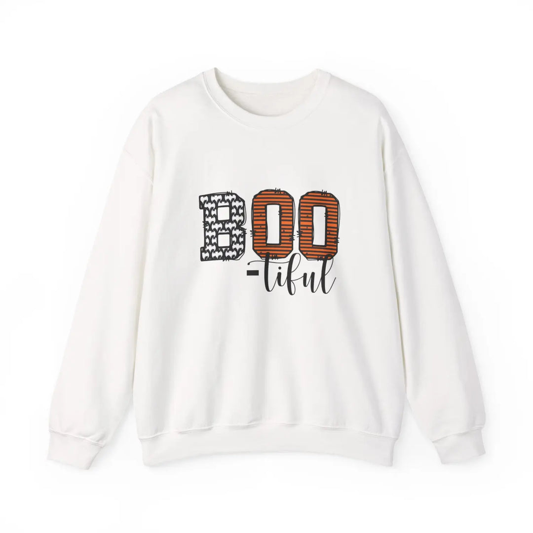 Halloween Unisex Crew Sweatshirt Cozy Boo Pullover Spooky Season Apparel Fall Fashion Gift for Lovers - White / S