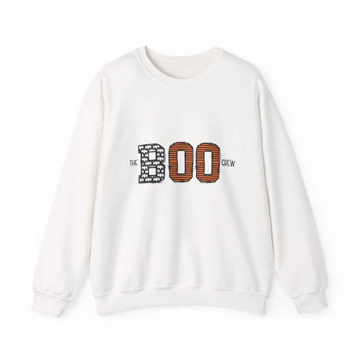 Halloween Unisex Crew Sweatshirt Cozy Boo Pullover Spooky Season Apparel Fall Fashion Gift for Lovers - White / S