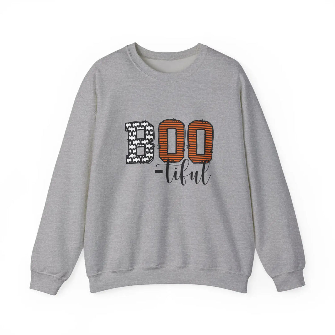 Halloween Unisex Crew Sweatshirt Cozy Boo Pullover Spooky Season Apparel Fall Fashion Gift for Lovers - Sport Grey / S