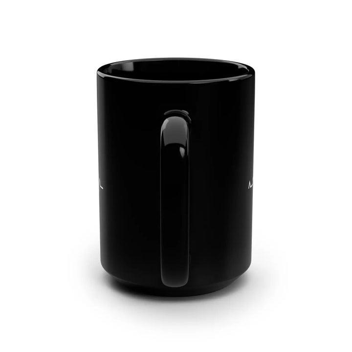 Heartfelt Black Mug for Parents Coffee Lovers Gifts Valentine’s Day Heartbeat Design - 15oz