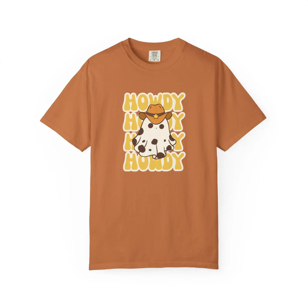 Howdy Cow Graphic T Shirt Unisex Friendly Tees Casual Summer Wear Funny Farm Animal Gift Yam / S