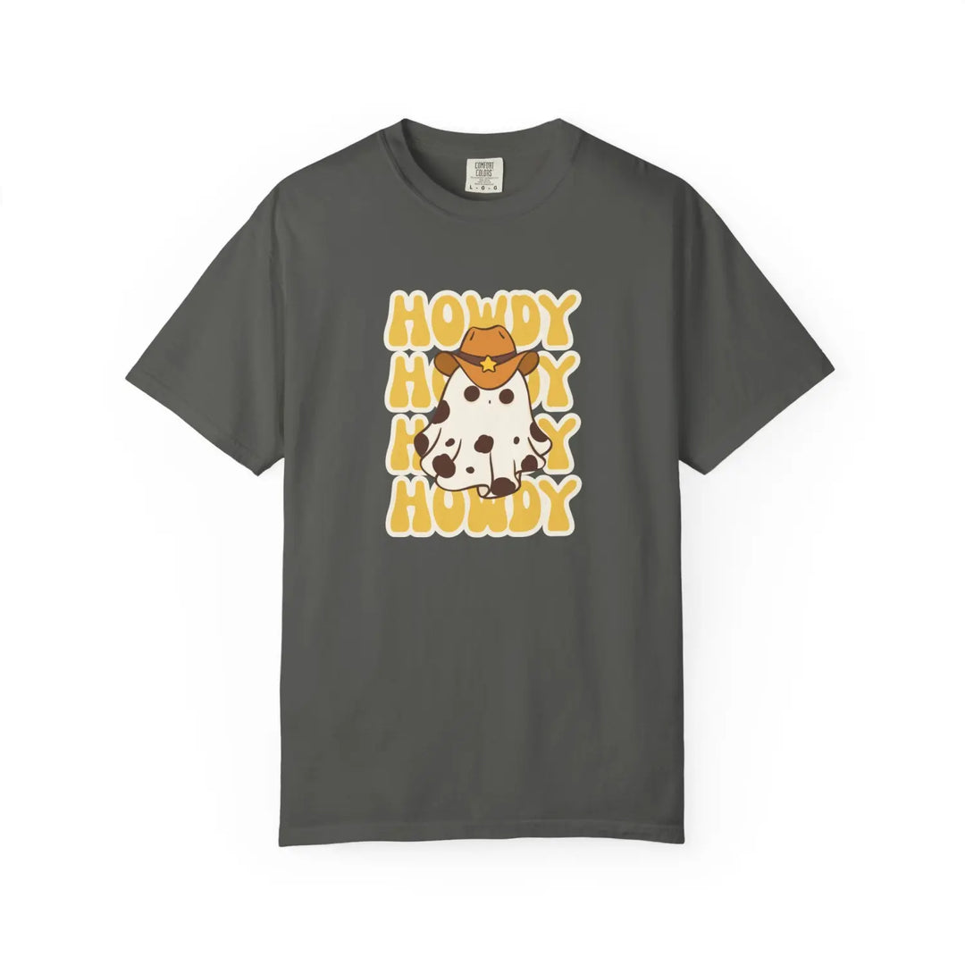 Howdy Cow Graphic T Shirt Unisex Friendly Tees Casual Summer Wear Funny Farm Animal Gift Pepper / S