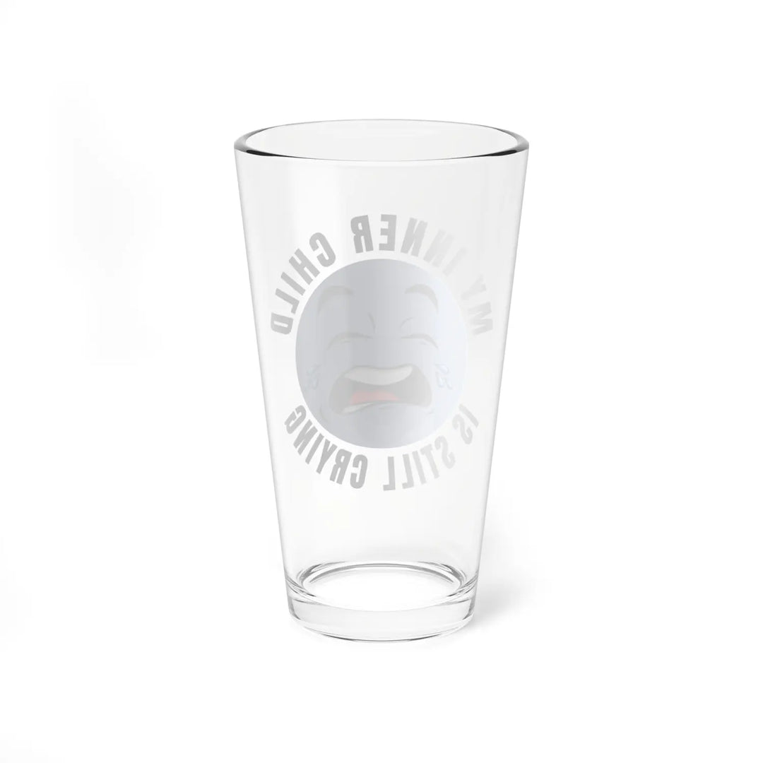 Humorous Mixing Glass 16oz - Perfect Gift for Cocktail Lovers Funny Barware Inner Child Theme Unique Drinkware Fun