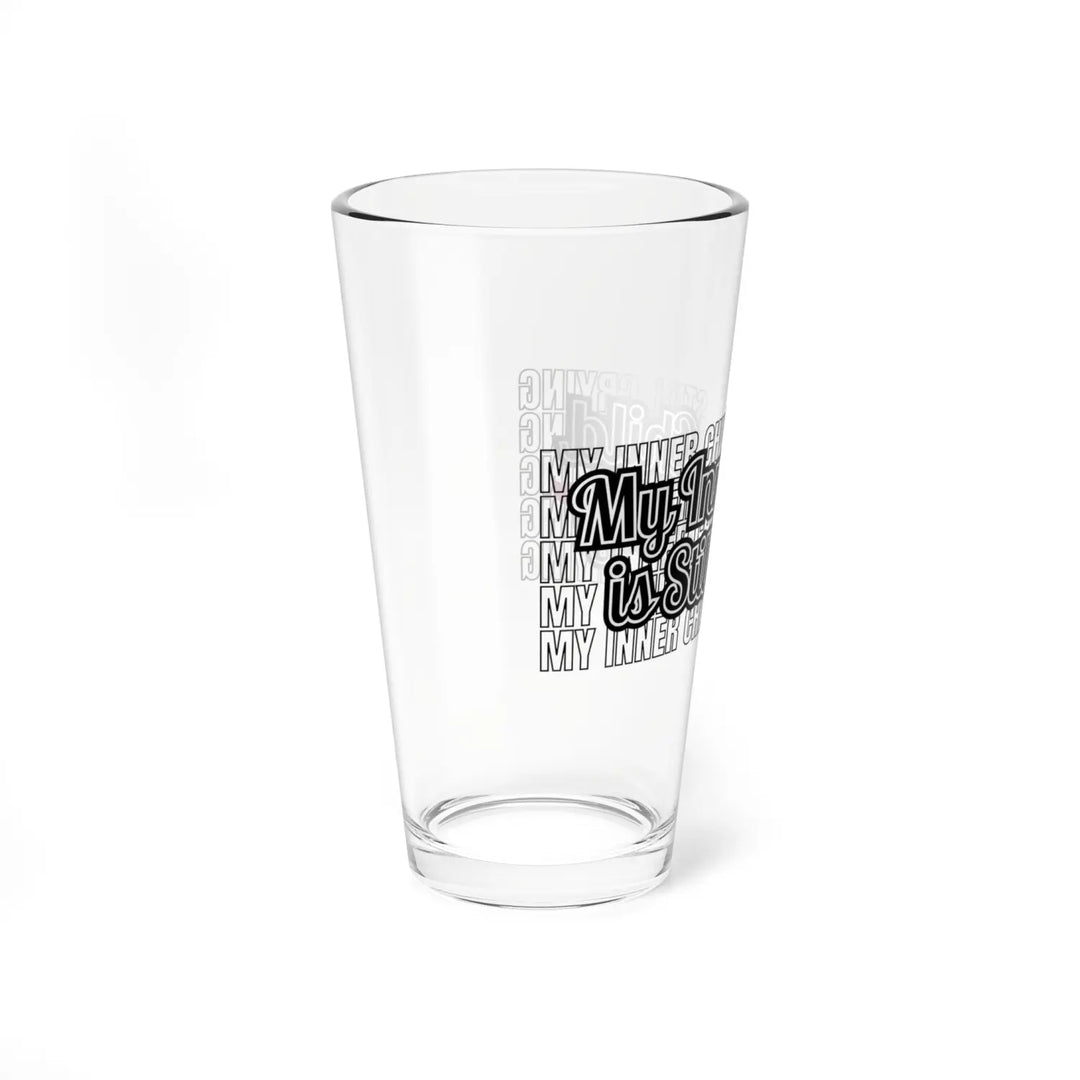 Inner Child PintGlass Hilarious Mixing Glass Fun Gift Cocktail Lovers Unique Barware Nostalgic Decor Humor Self-Care
