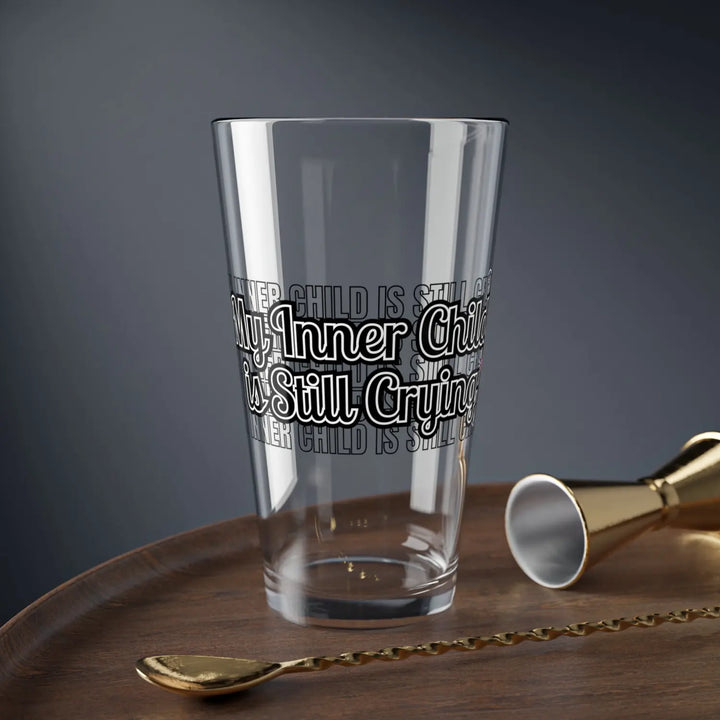 Inner Child PintGlass Hilarious Mixing Glass Fun Gift Cocktail Lovers Unique Barware Nostalgic Decor Humor Self-Care