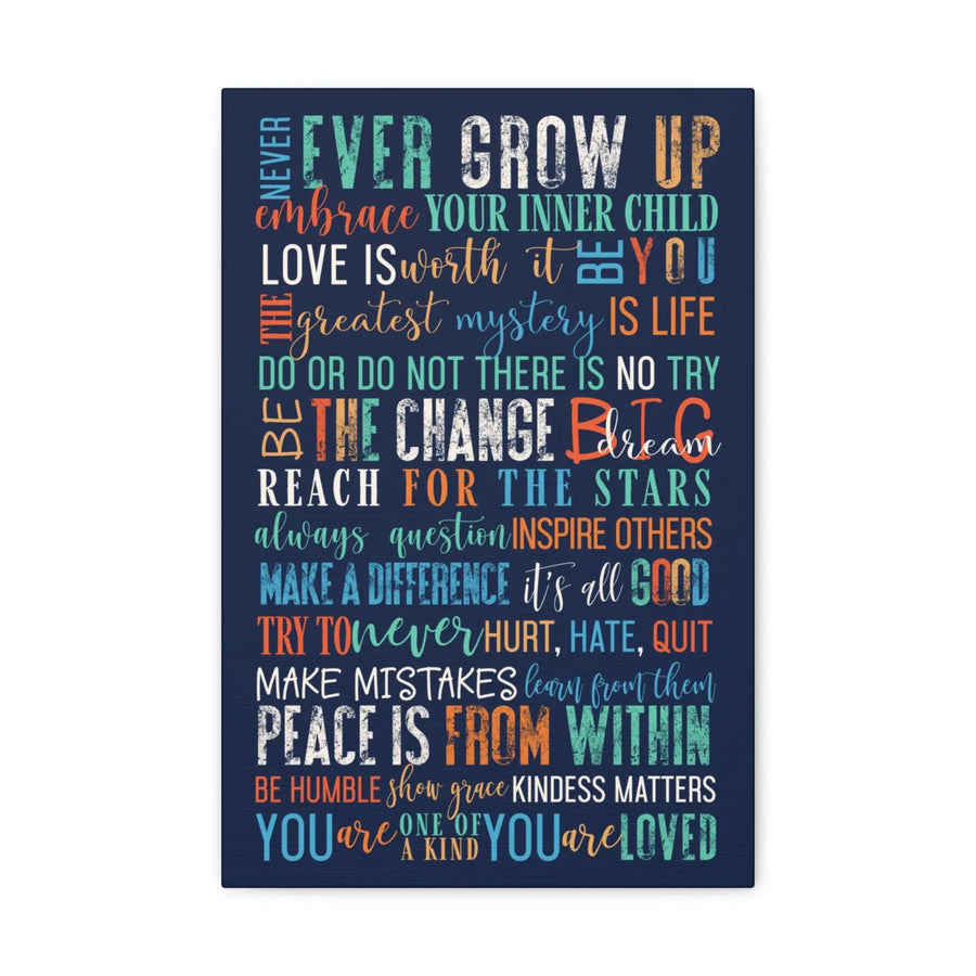 Starfish Wall Art Canvas - Motivational and Inspiring Decor for Kids’ Rooms - 12’’ x 18’’ / 1.25’’