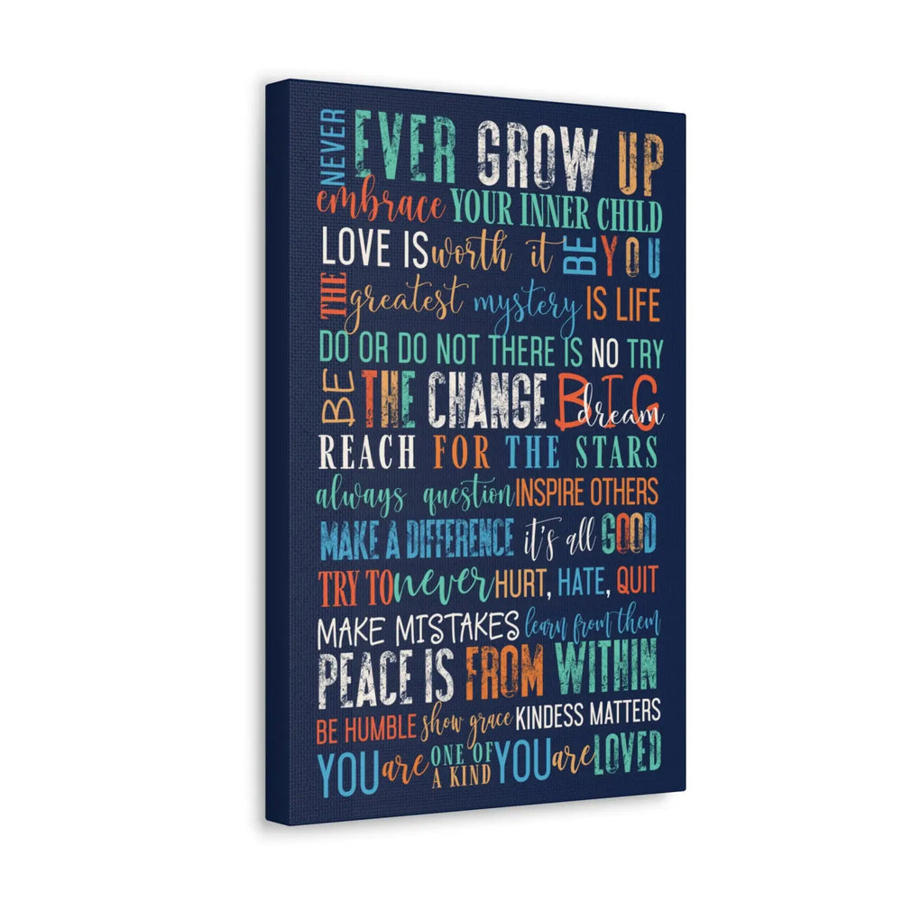 Starfish Wall Art Canvas - Motivational and Inspiring Decor for Kids’ Rooms - 12’’ x 18’’ / 1.25’’