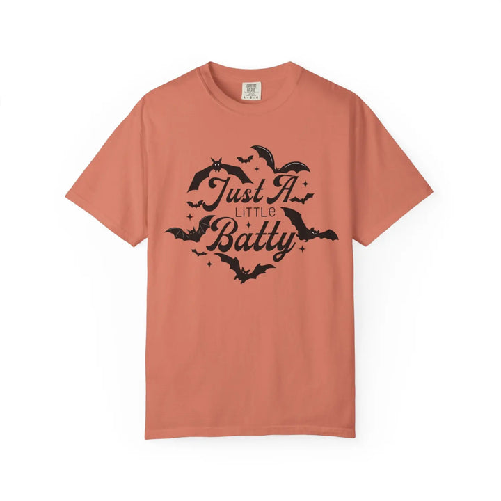 Just A Little Batty T Shirt Unisex Spooky Tee Halloween Cute Bat Graphic Fun Gift for Lovers shirt Lover Terracotta / S