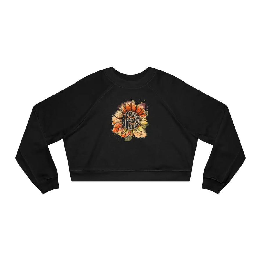 Be Kind Brave Fearless Crop Sweatshirt - Sunflower Women’s Cropped Fleece Pullover - Empowering and Uplifting