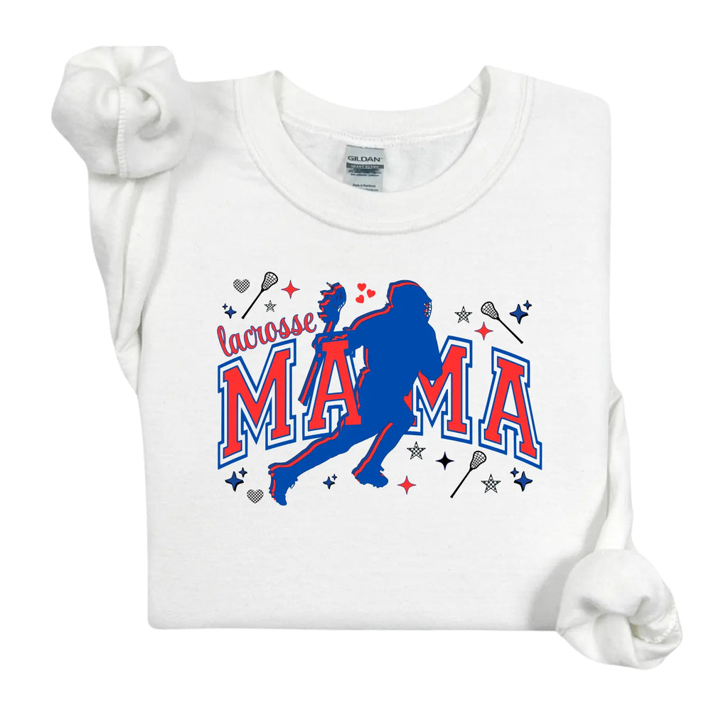 Lacrosse Mama Sweatshirt Unisex Crewneck Sports Apparel Gift for Athletic Moms Casual Wear Team Spirit Clothing