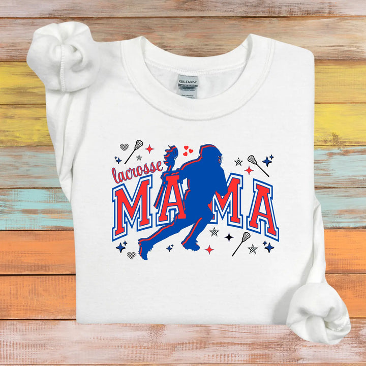 Lacrosse Mama Sweatshirt Unisex Crewneck Sports Apparel Gift for Athletic Moms Casual Wear Team Spirit Clothing