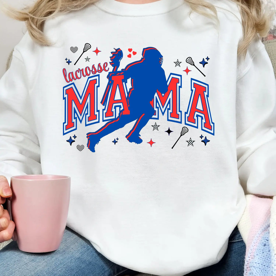 Lacrosse Mama Sweatshirt Unisex Crewneck Sports Apparel Gift for Athletic Moms Casual Wear Team Spirit Clothing