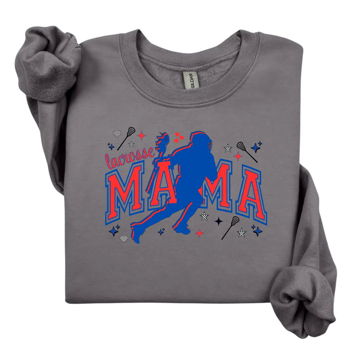 Lacrosse Mama Sweatshirt Unisex Crewneck Sports Apparel Gift for Athletic Moms Casual Wear Team Spirit Clothing