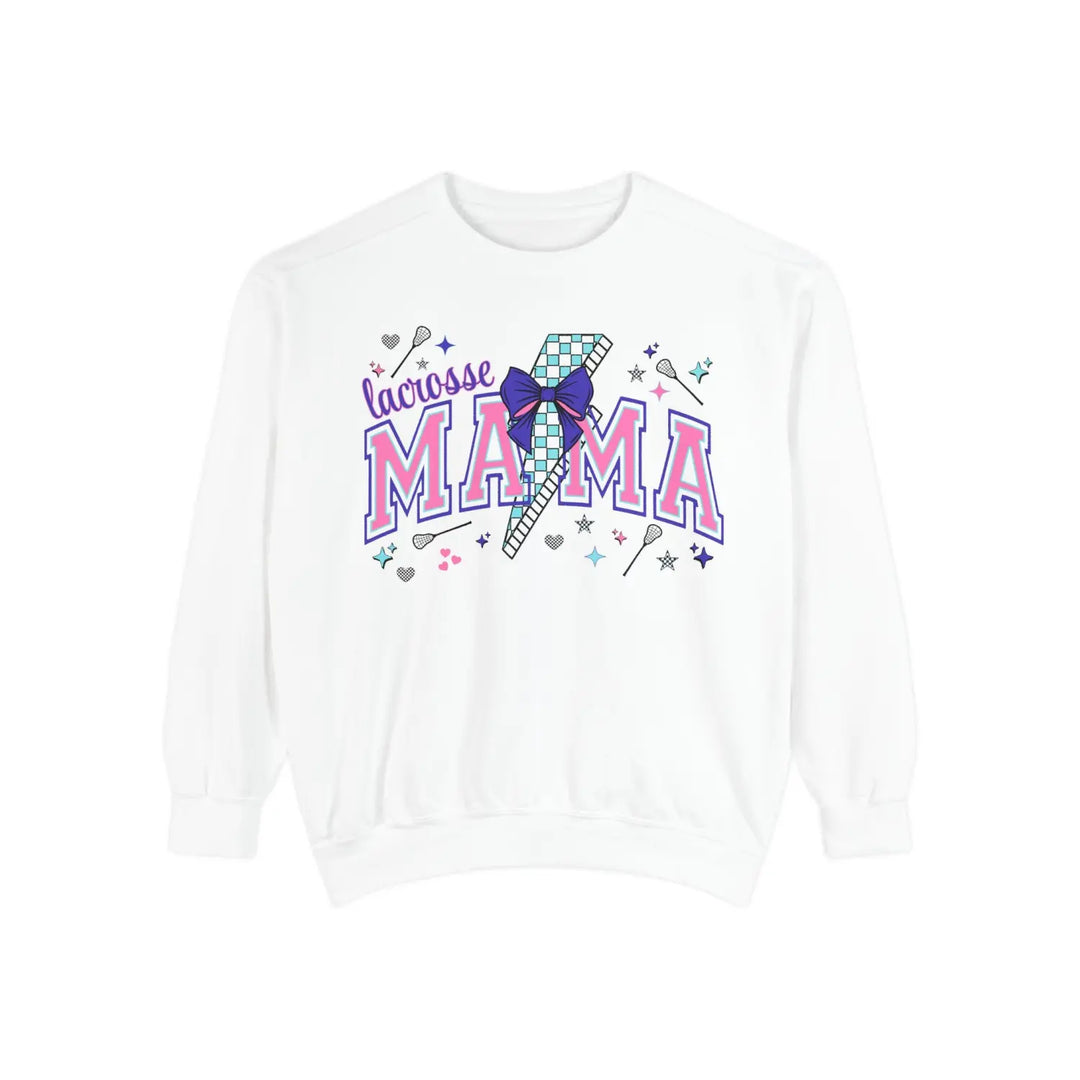 Lacrosse Mom Game Day Sweatshirt Girls Sweater for Sports Moms Proud Gifts Wear Cheer Holidays White / S