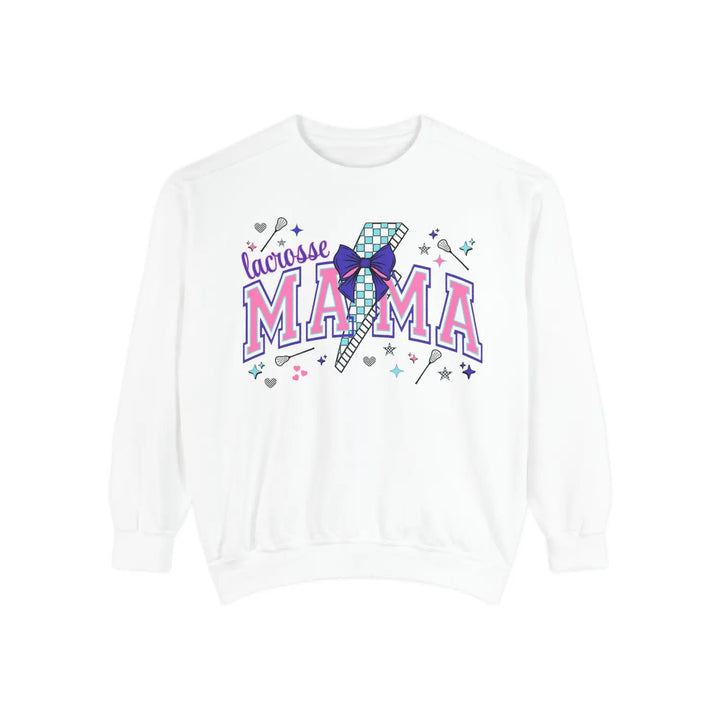 Lacrosse Mom Game Day Sweatshirt Girls Sweater for Sports Moms Proud Gifts Wear Cheer Holidays White / S