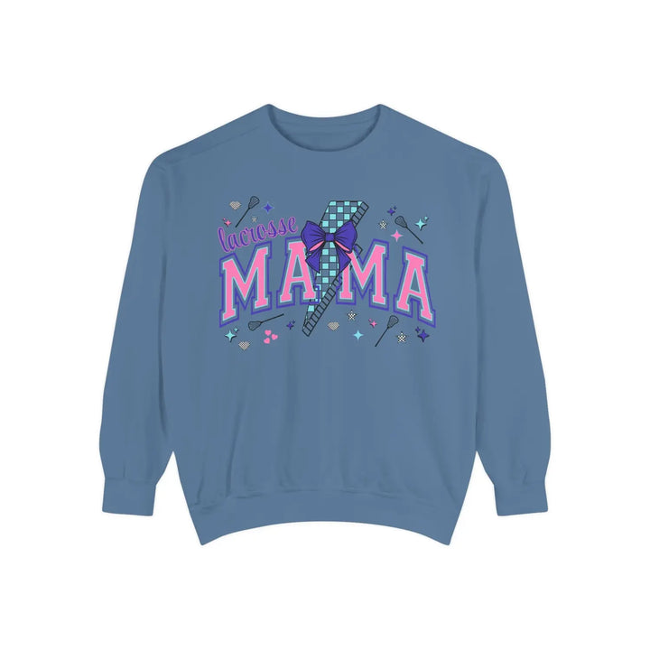 Lacrosse Mom Game Day Sweatshirt Girls Sweater for Sports Moms Proud Gifts Wear Cheer Holidays Blue Jean / S