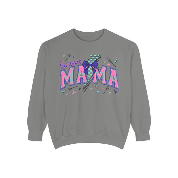 Lacrosse Mom Game Day Sweatshirt Girls Sweater for Sports Moms Proud Gifts Wear Cheer Holidays Grey / S