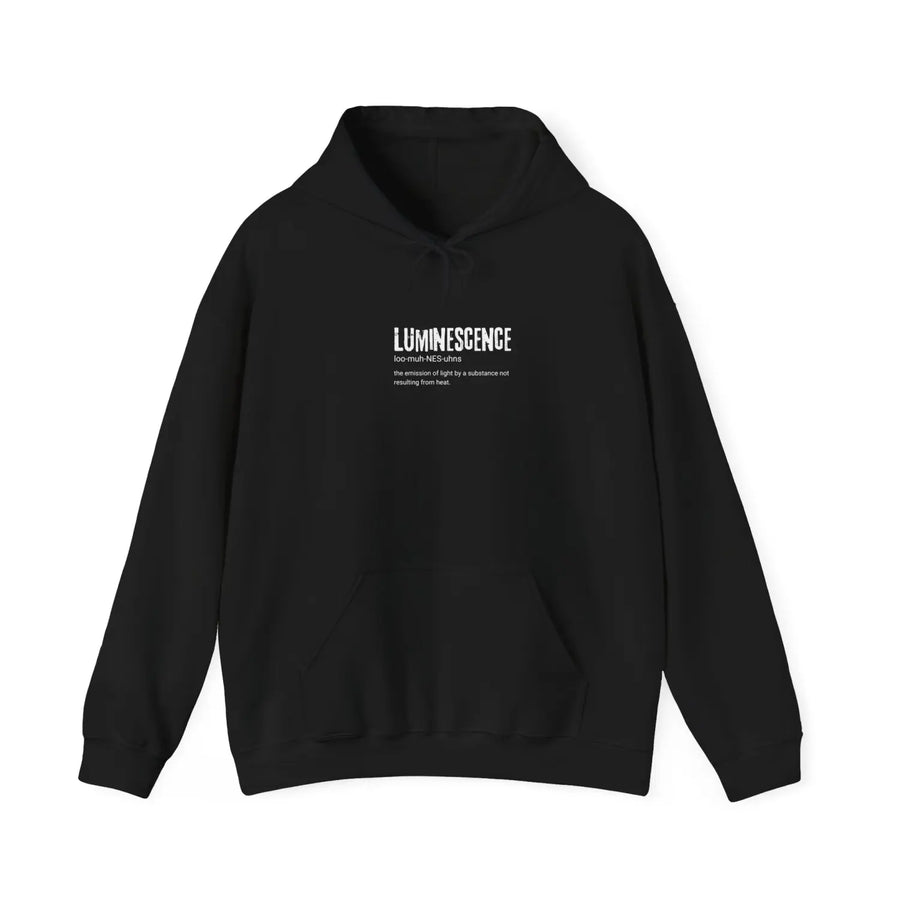 Luminescence Unisex Hoodie – Soft Cotton Blend Sweatshirt with Kangaroo Pocket & Drawstring Hood - S / Black