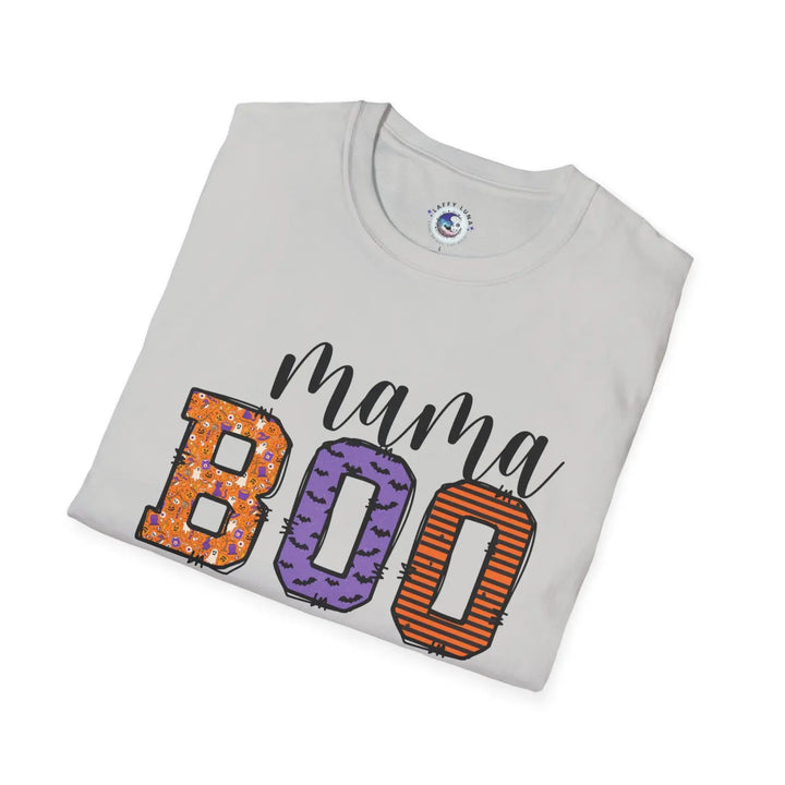 Mama Boo Halloween Shirt Adult Family Matching Outfit Trick-or-Treat Mom Tee Festive Top Soft Cotton Unisex - S / Ice
