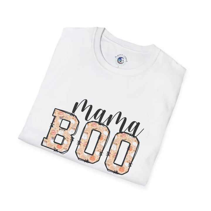 Mama Boo Halloween Shirt Adult Family Matching Outfit Trick-or-Treat Mom Tee Festive Top Soft Cotton Unisex - XS
