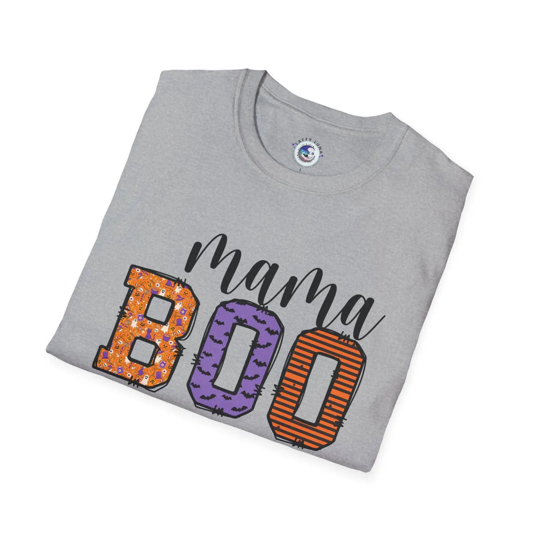 Mama Boo Halloween Shirt Adult Family Matching Outfit Trick-or-Treat Mom Tee Festive Top Soft Cotton Unisex - XS