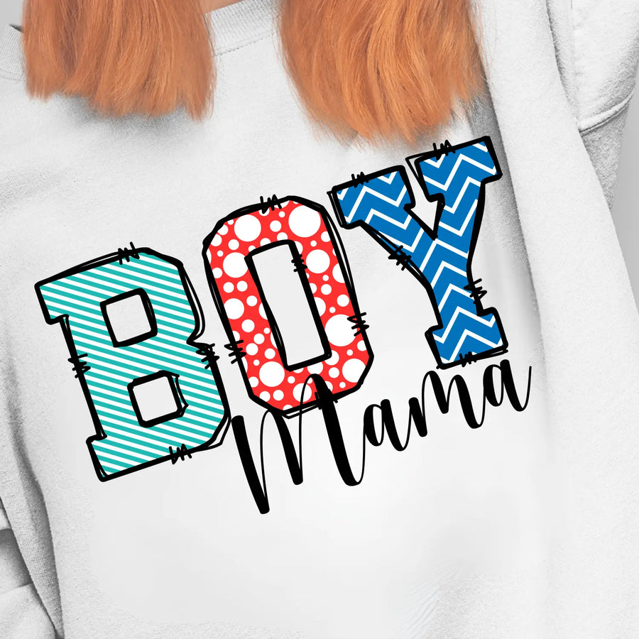Mamas Boy Sweatshirt for Women Cozy Stylish Moms Little Man Sweater Gift Mom Mothers Day Baby Shower Proud Mommy