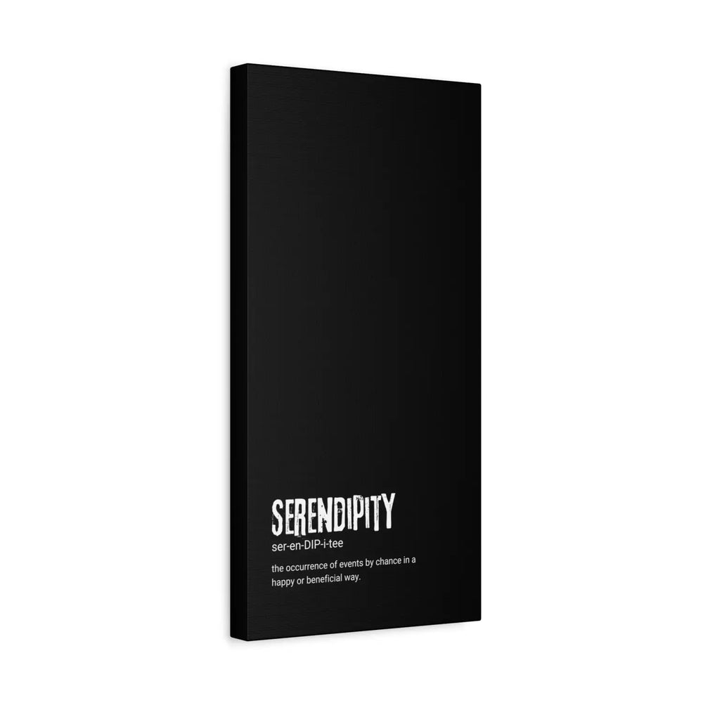 Inspirational Stretched Canvas Art - ’Serendipity’ - 10’’ x 20’’ (Vertical) / 1.25’’