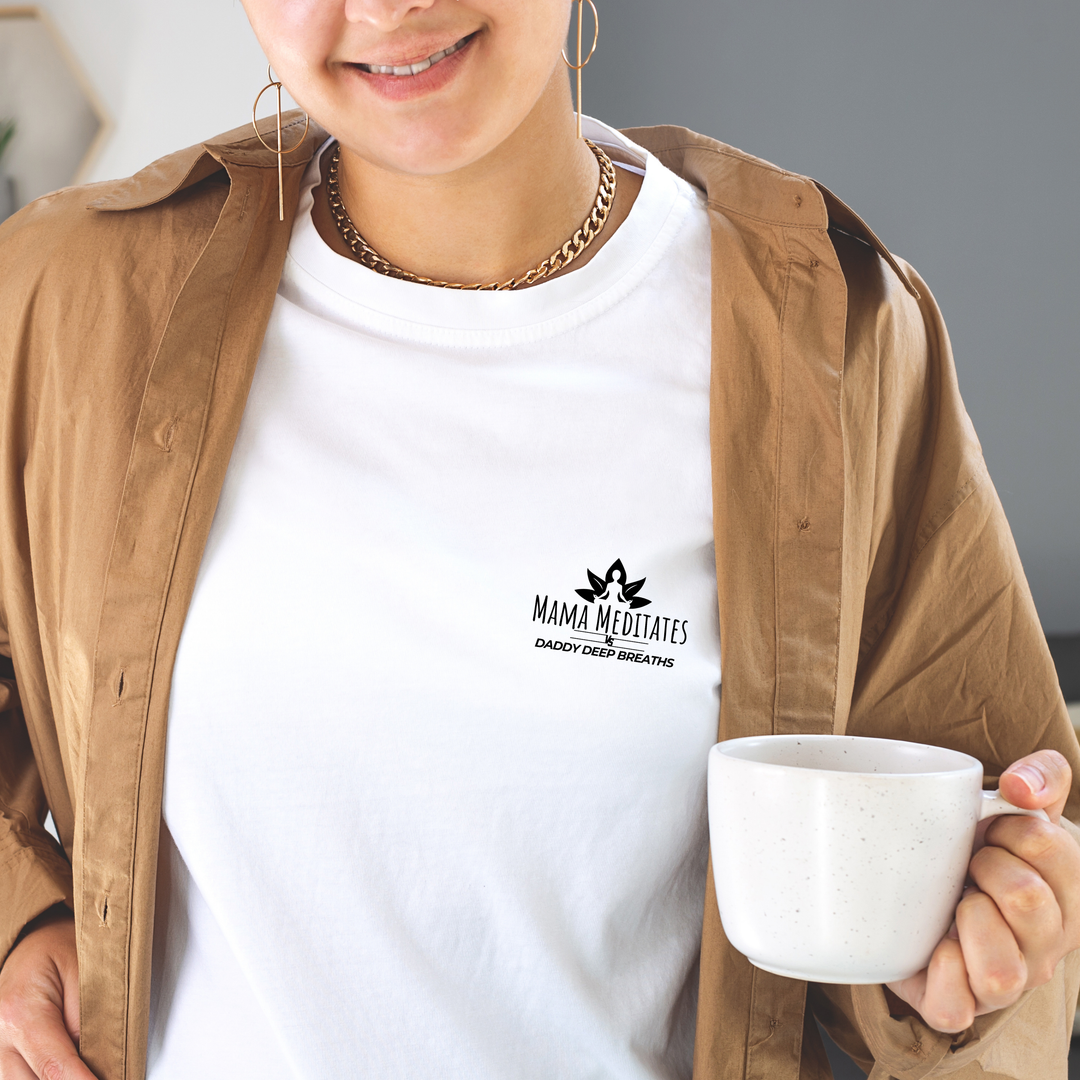 Mindful Meditation T-Shirt for Moms Yoga Gift Unisex Tee Self-Care Apparel - Relaxation Wear Inspirational Top