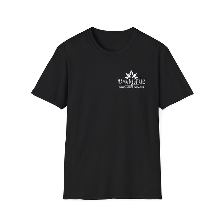 Mindful Meditation T-Shirt for Moms Yoga Gift Unisex Tee Self-Care Apparel - Relaxation Wear Inspirational Top - Black