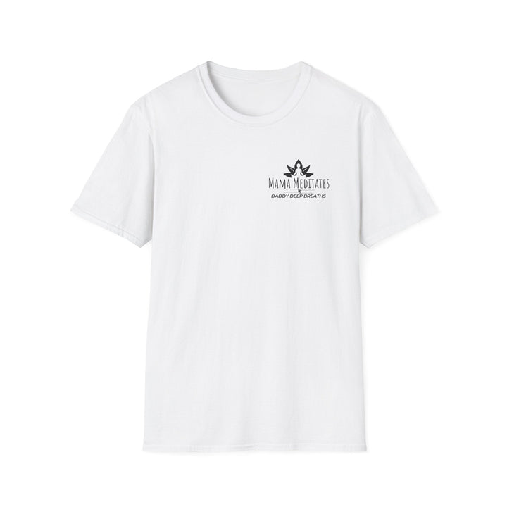 Mindful Meditation T-Shirt for Moms Yoga Gift Unisex Tee Self-Care Apparel - Relaxation Wear Inspirational Top - White