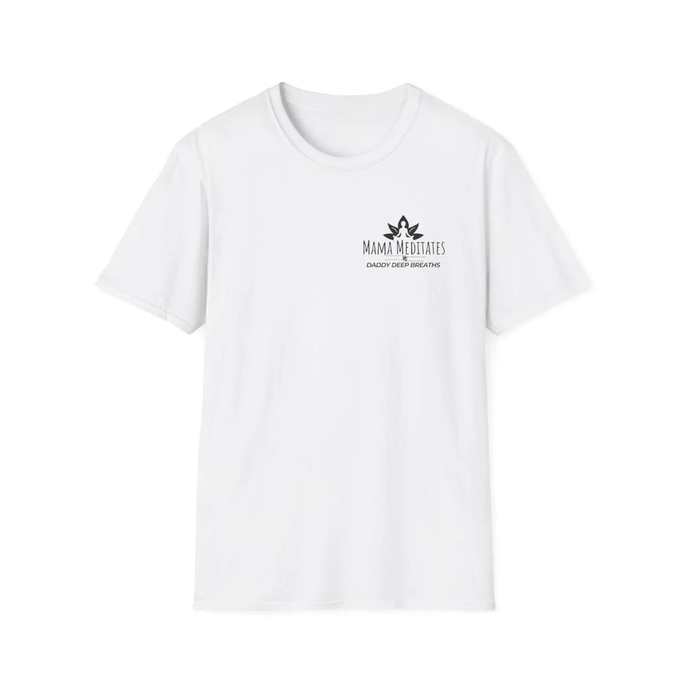 Mindful Meditation T-Shirt for Moms Yoga Gift Unisex Tee Self-Care Apparel - Relaxation Wear Inspirational Top - White