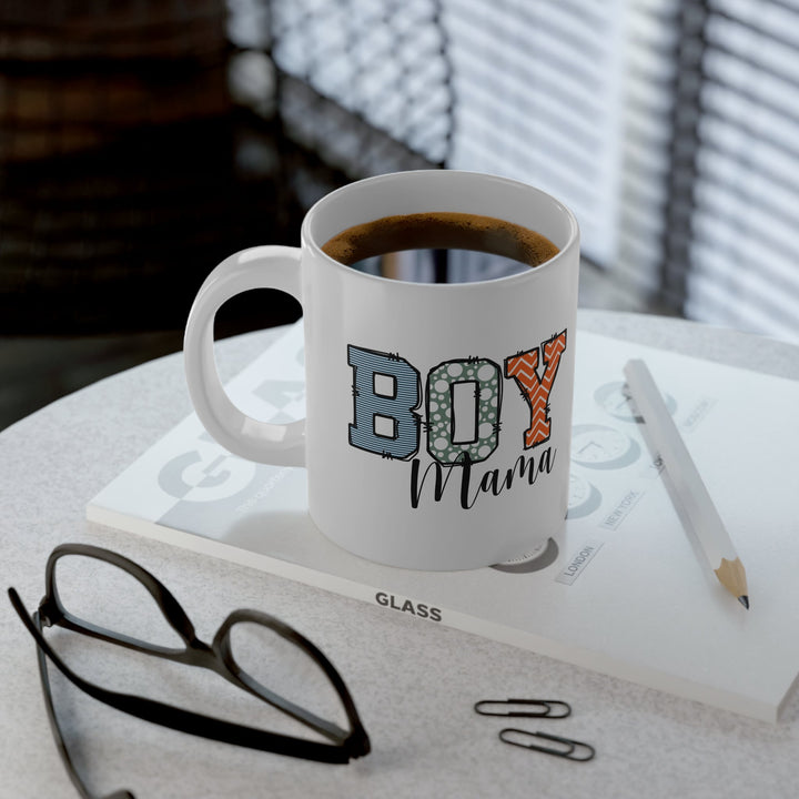 Mug - Mama’s Boy Colorful Fun 20oz | Gifts Mother’s Day Coffee Lovers - White