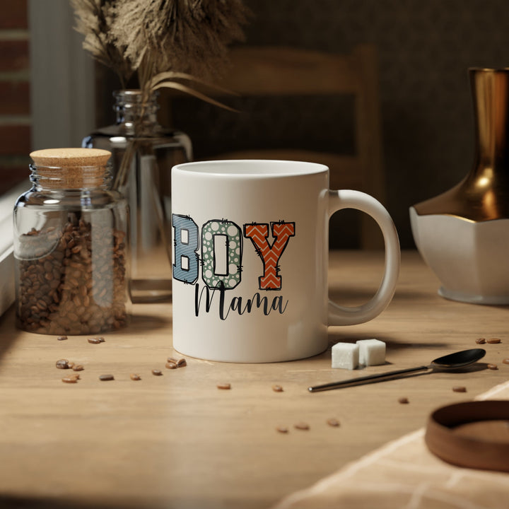 Mug - Mama’s Boy Colorful Fun 20oz | Gifts Mother’s Day Coffee Lovers - White
