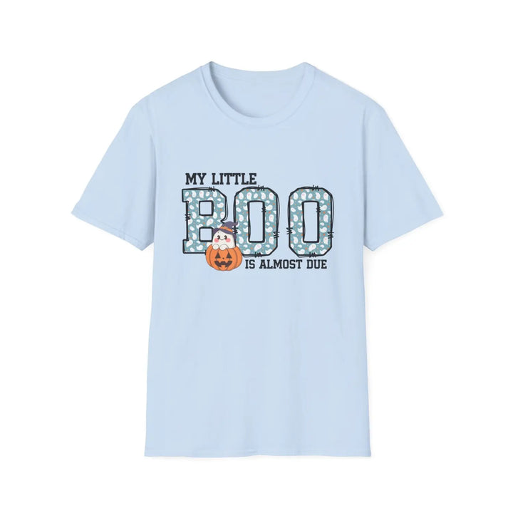 My Little Boo Is Almost Due Unisex Softstyle T Shirt Cute Pregnancy Announcement Tee New Mom Gift Baby Shower Present