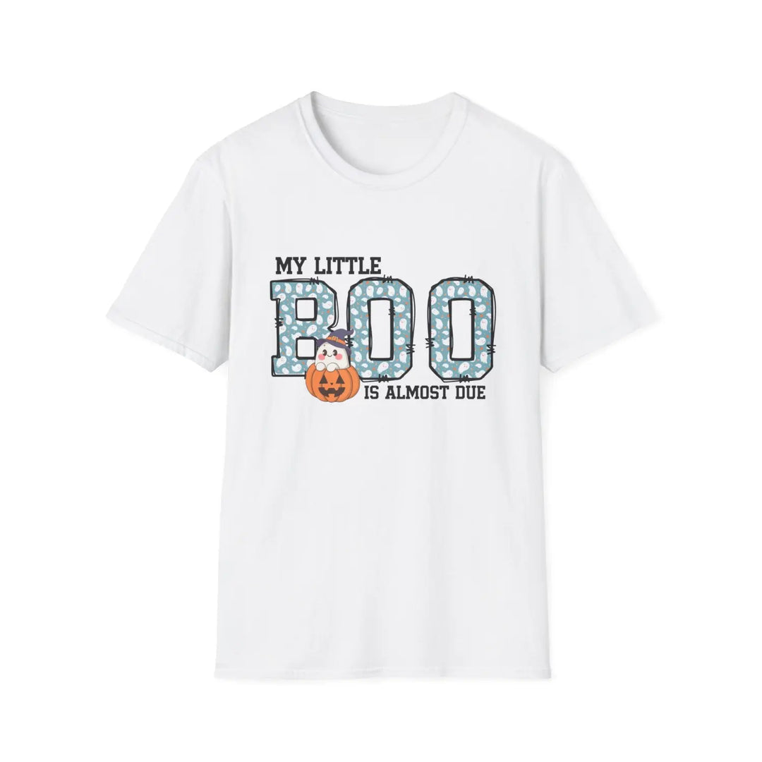 My Little Boo Is Almost Due Unisex Softstyle T Shirt Cute Pregnancy Announcement Tee New Mom Gift Baby Shower Present