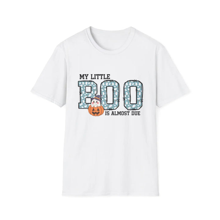 My Little Boo Is Almost Due Unisex Softstyle T Shirt Cute Pregnancy Announcement Tee New Mom Gift Baby Shower Present