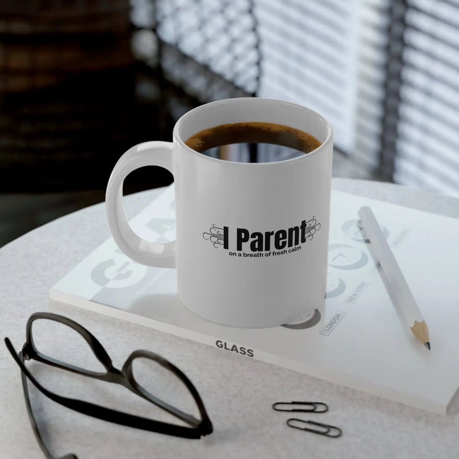 Personalized Parent Jumbo Mug 20oz Funny Coffee Cup Gift for Mom or Dad Tea New Essential Humor - White