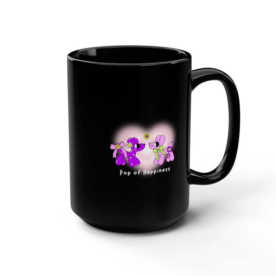 Pop of Happiness Coffee Mug Fun Design for Happy Vibes Spread Positivity Choose Joy Mental Health Awareness 15oz
