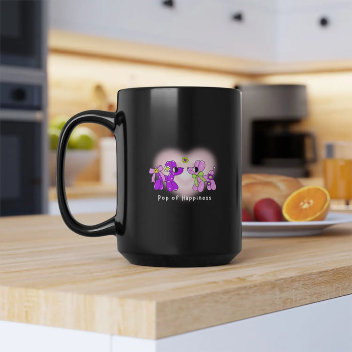 Pop of Happiness Coffee Mug Fun Design for Happy Vibes Spread Positivity Choose Joy Mental Health Awareness 15oz