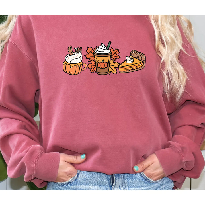 Pumpkin Spice Sweatshirt Fall Harvest Unisex Sweater Cozy Top Halloween and Thanksgiving Apparel Autumn Gift Fashion