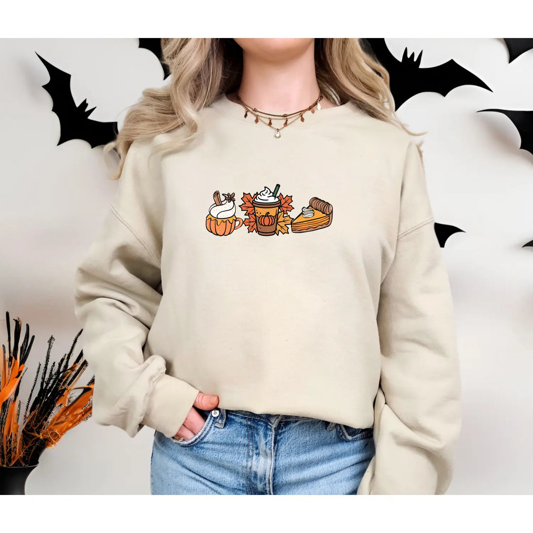 Pumpkin Spice Sweatshirt Fall Harvest Unisex Sweater Cozy Top Halloween and Thanksgiving Apparel Autumn Gift Fashion