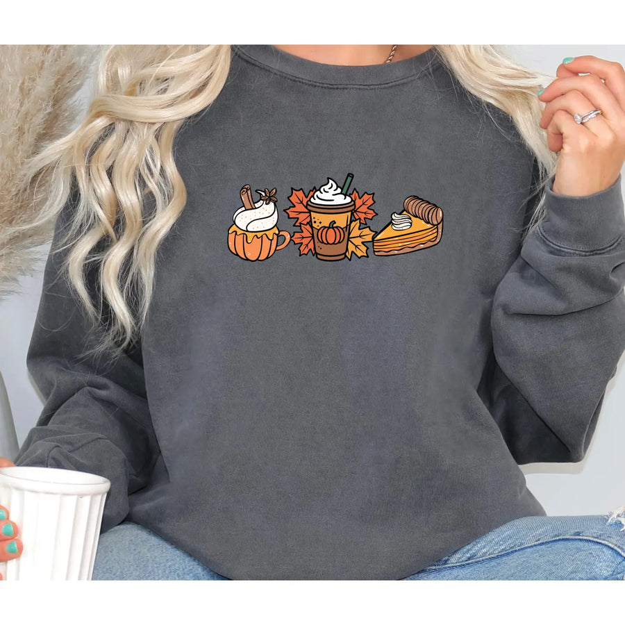 Pumpkin Spice Sweatshirt Fall Harvest Unisex Sweater Cozy Top Halloween and Thanksgiving Apparel Autumn Gift Fashion